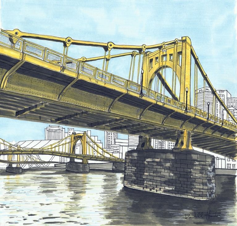 Clemente Bridge Drawing