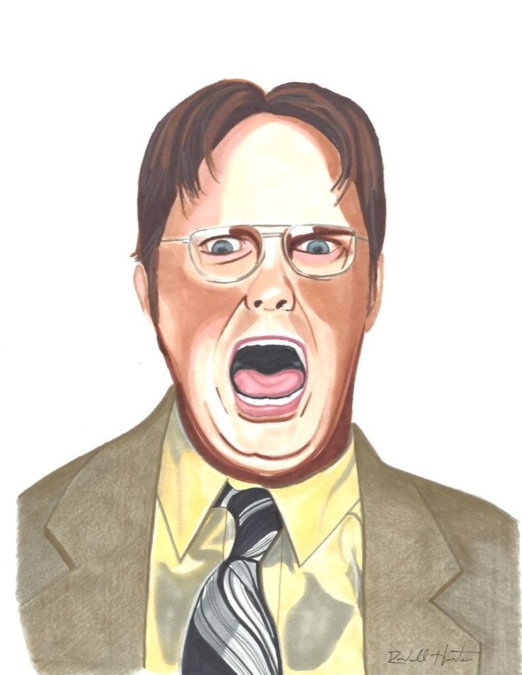 Dwight Schrute Portrait Drawing