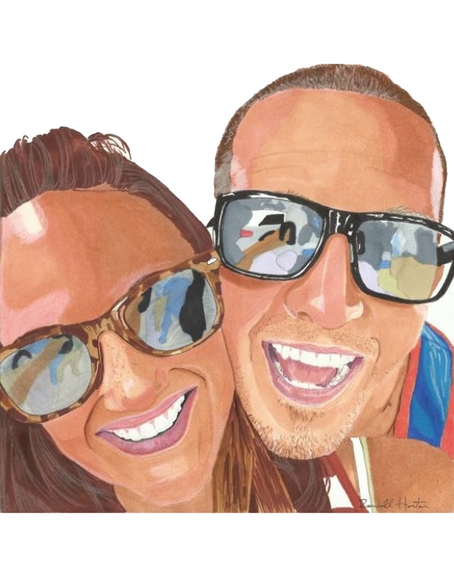Two Person Portrait Drawing
