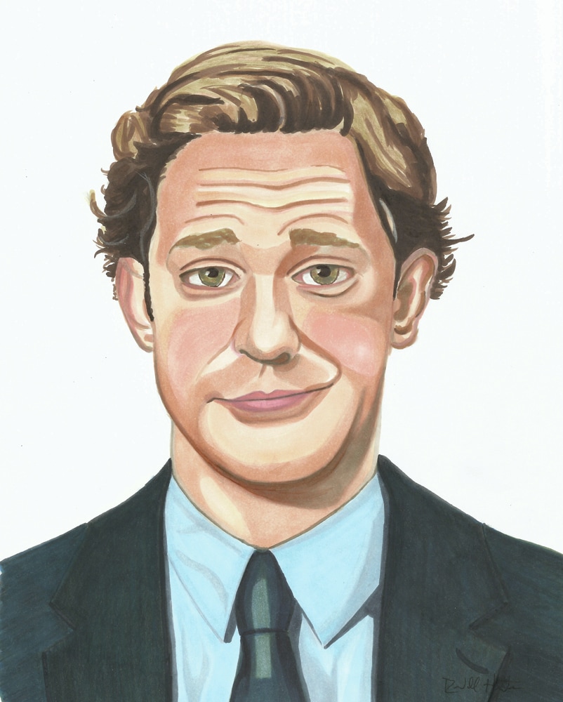 Jim Halpert Portrait Drawing